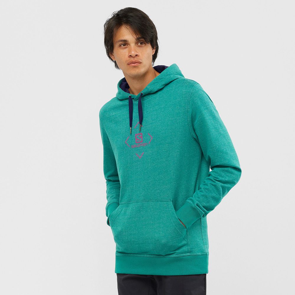 Salomon Singapore Mens Midlayers - SHIFT HOODIE M Green | 64293-YIVP